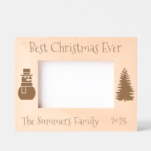 Beste kerstmonogram ooit gedateerd gegraveerde lijstjes (Voorkant)