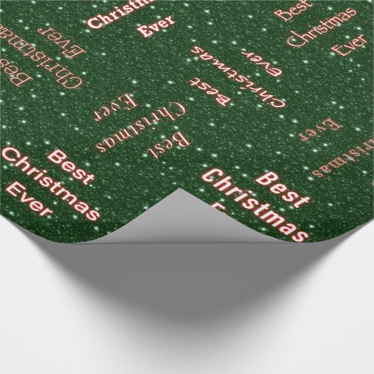 Beste kerstooit groen cadeaupapier (Hoek)