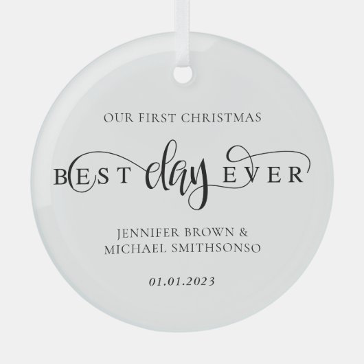 Beste kerstscript ooit glas ornament (Voorkant)