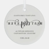 Beste kerstscript ooit glas ornament (Achterkant)