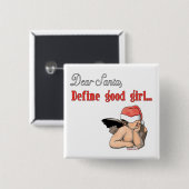 Beste kerstserie vierkante button 5,1 cm (Voorkant /achterkant)