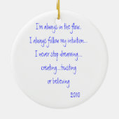 BESTE kerstversiering AUTHOR VERKOPEN Keramisch Ornament (Achterkant)