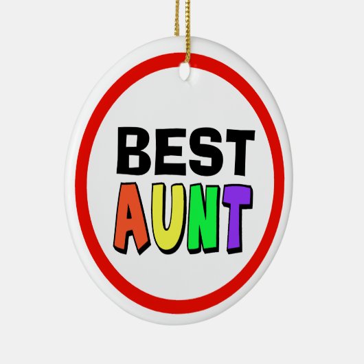 Beste kerstversiering met tante keramisch ornament (Rechts)