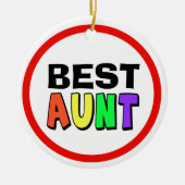 Beste kerstversiering met tante keramisch ornament (Voorkant)