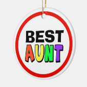 Beste kerstversiering met tante keramisch ornament (Links)