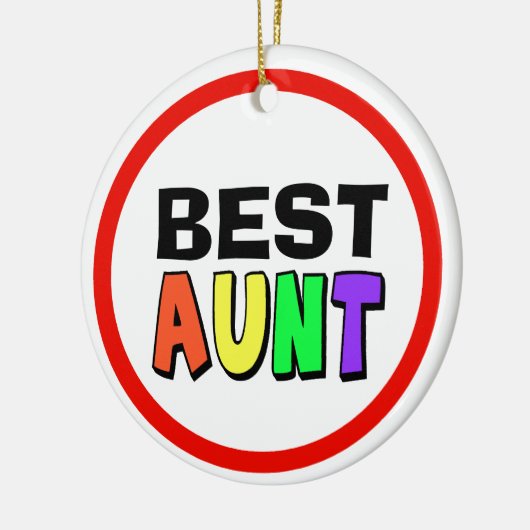 Beste kerstversiering met tante keramisch ornament (Links)