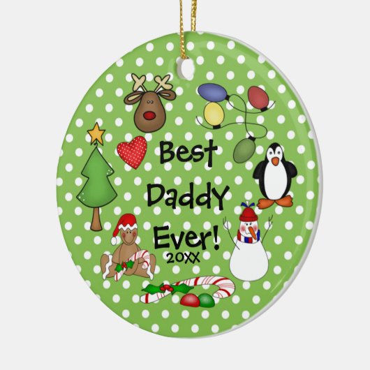 Beste kerstversiering voor papa ooit keramisch ornament (Links)