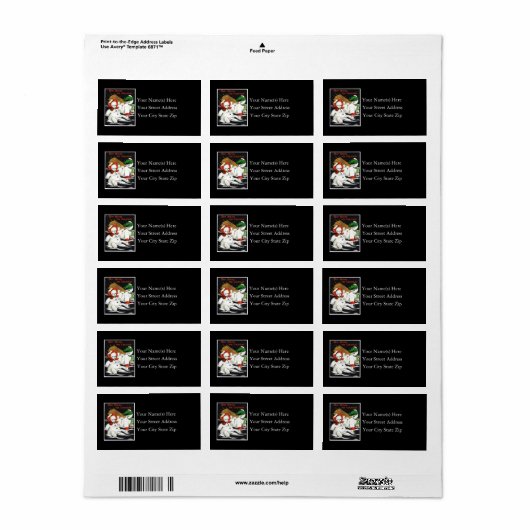 Beste kerstwensen  adreslabel etiket (Full Sheet)