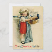  beste kerstwensen Baking Girl Holiday Feestdagenkaart (Voorkant)