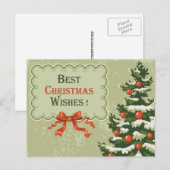 Beste kerstwensen feestdagenkaart (Voorkant / Achterkant)