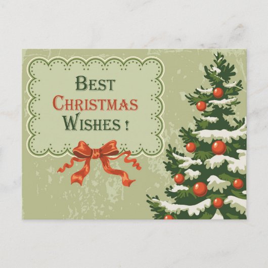 Beste kerstwensen feestdagenkaart (Voorkant)