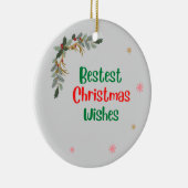 Beste kerstwensen keramisch ornament (Rechts)