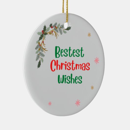 Beste kerstwensen keramisch ornament (Rechts)