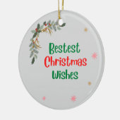 Beste kerstwensen keramisch ornament (Links)