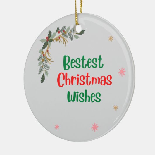 Beste kerstwensen keramisch ornament (Links)