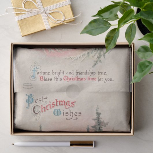 Beste kerstwensen van Ellen Clapsaddle Tissuepapier (Geschenk)