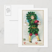 Beste kerstwiekMan in Evergreen Coat Feestdagenkaart (Voorkant / Achterkant)