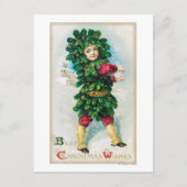 Beste kerstwiekMan in Evergreen Coat Feestdagenkaart (Voorkant)