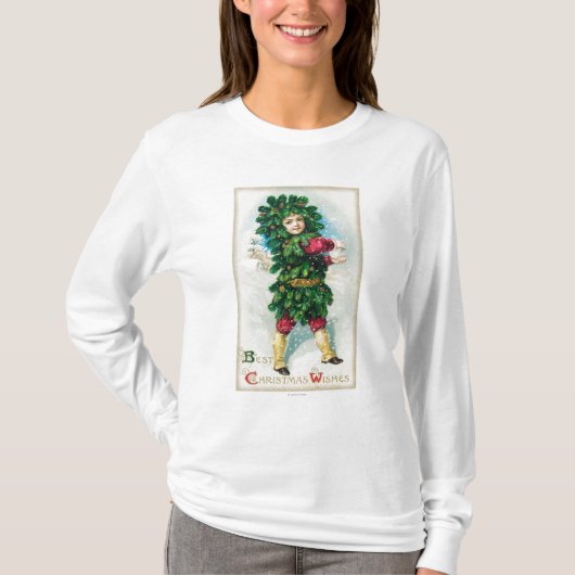 Beste kerstwiekMan in Evergreen Coat T-shirt (Voorkant)