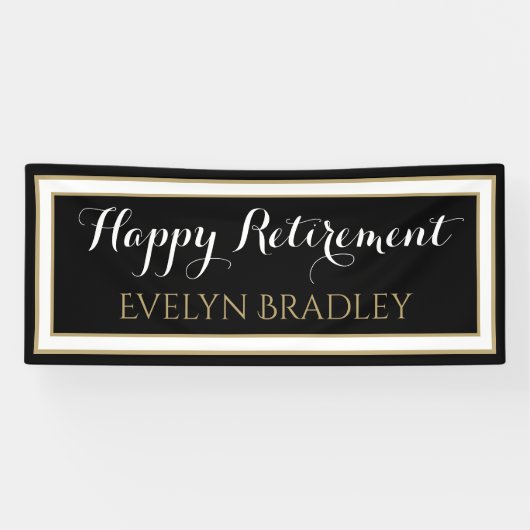 Beste keuze!Fijne uittredingsbanner in zwart-wit e Spandoek (Horizontaal)