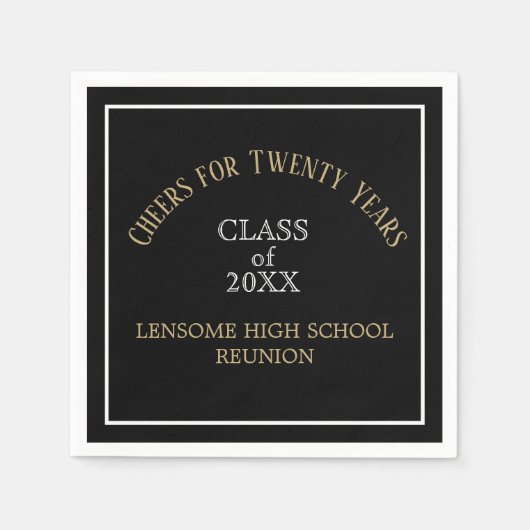 Beste keuze! TWINTIG JAAR reünie Napkins Servet (Voorkant)