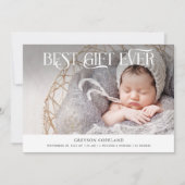 Beste Kever Kerstdag Baby Foto Geboorte  Aankondiging (Voorkant)