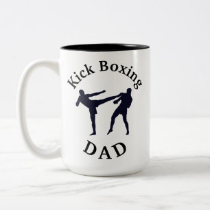 Beste 'Kick Boxing DAD' ooit! Vaderdag Tweekleurige Koffiemok