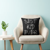 Beste kind ooit bevestiging zwart wit kinderkamer kussen (Stoel)