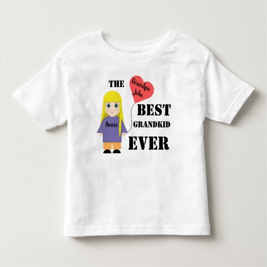 "BESTE KIND OOIT" schattig meisje hart aangepaste  Kinder Shirts (Voorkant)
