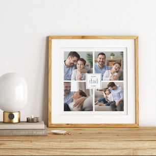Beste Kinder foto van papa ooit afdrukken Poster