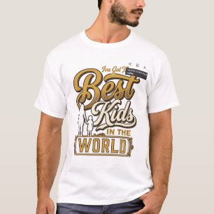 Beste kinderen ter wereld vintage familietypografi t-shirt