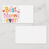 Beste kindermeisje ooit visitekaartje (Voorkant / Achterkant)