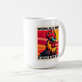 Beste Kippenvader Ter Wereld Grappige Haan Vader  Koffiemok (Voorkant rechts)