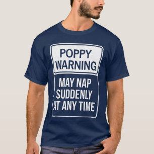 Beste klaproosontwerp voor opa grootvader grootvad t-shirt