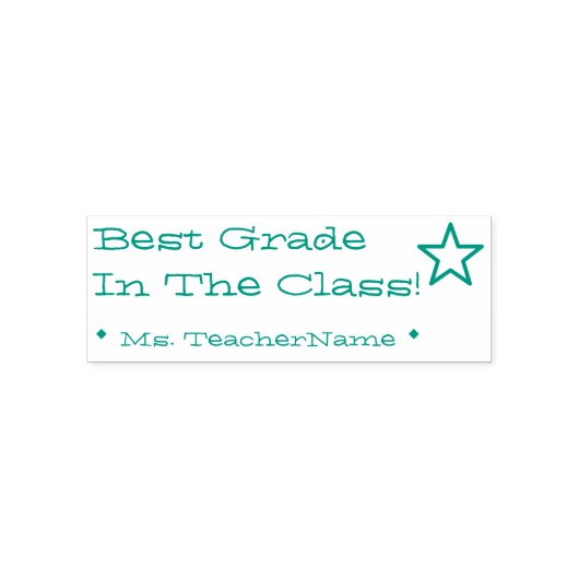 "Beste klasse in de klasse!" Rubberstempel Zelfinktende Stempel (Design)