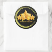 Beste Klassieke Vijfsterrendienst Circulaire Ronde Sticker (Tas)