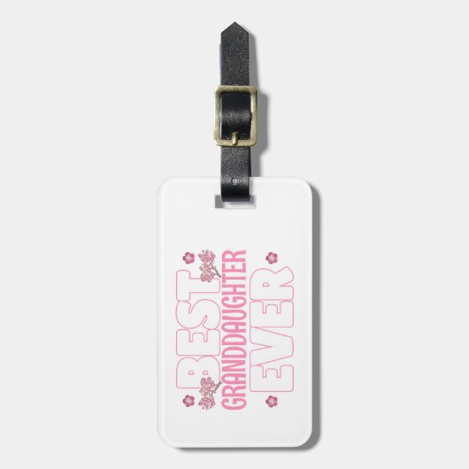 Beste kleindochter ooit - Cherry Blossoms Bagagelabel (Voorkant verticaal)