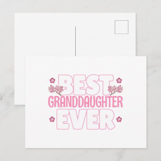 Beste kleindochter ooit - Cherry Blossoms Briefkaart (Voorkant / Achterkant)