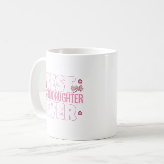 Beste kleindochter ooit - Cherry Blossoms Koffiemok (Voorkant links)