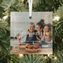 Beste kleindochter ooit | Citaat & foto cadeau Glas Ornament