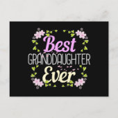 Beste kleindochter ooit - Floral Briefkaart (Voorkant)