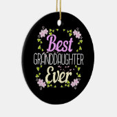 Beste kleindochter ooit - Floral Keramisch Ornament (Rechts)
