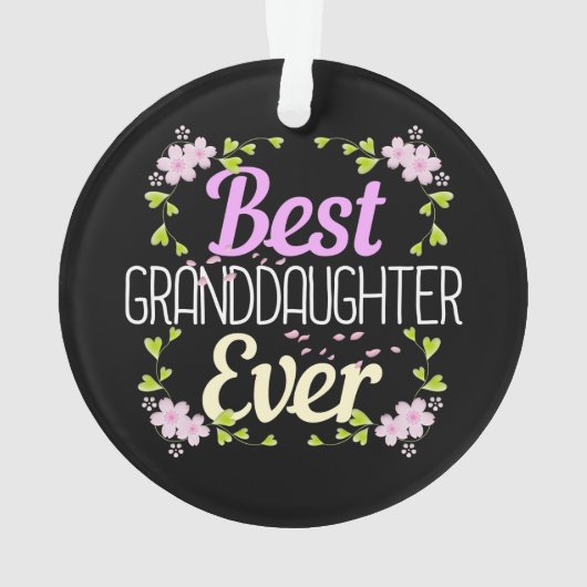Beste kleindochter ooit - Floral Ornament (achterkant)