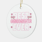 Beste kleindochter ooit - Kawaii Cherry Blossom Keramisch Ornament (Links)