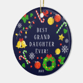 Beste kleindochter ooit kerstornament keramisch ornament (Links)