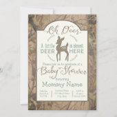 Beste kleine uitnodiging van het baby shower Deer  (Voorkant)