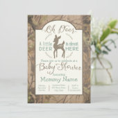 Beste kleine uitnodiging van het baby shower Deer  (Staand voorkant)