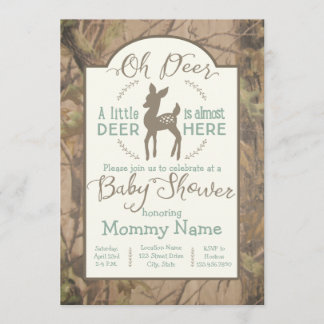 Beste kleine uitnodiging van het baby shower Deer 