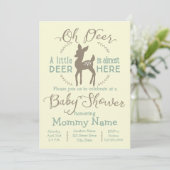 Beste kleine uitnodiging van het baby shower Deer (Staand voorkant)