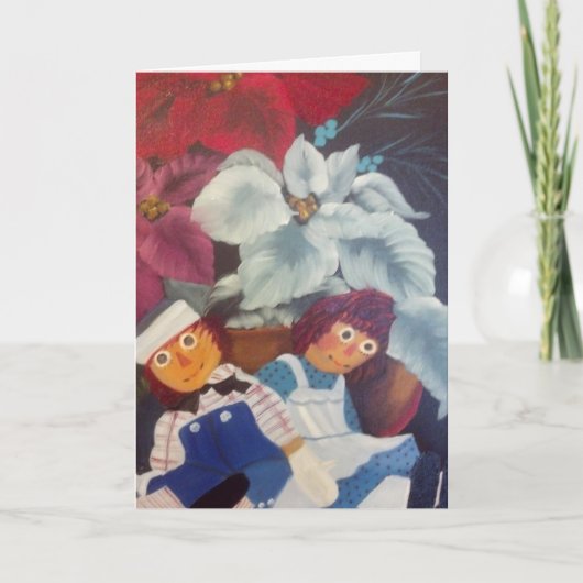 Beste Knoppen met Raggety Ann & Andy Feestdagen Kaart (Voorkant)